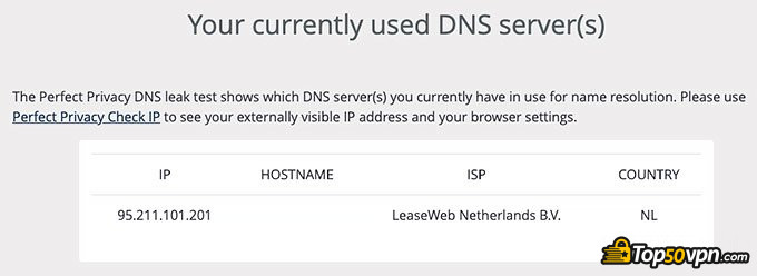 Hide me vpn отзывы: Результаты теста на утечку IP и DNS.