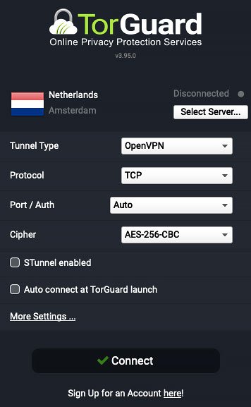 Torguard отзывы: Скрин открытого приложения на смартфоне.